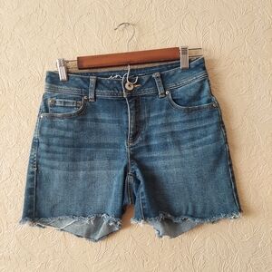 INC International Concepts diy cutoff denim shorts Sz 0